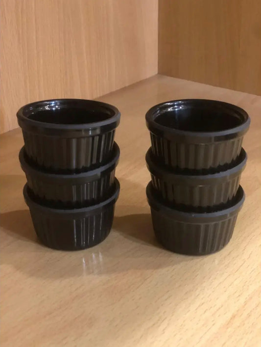 Pack of 6 Melamine Mini DipSauce Bowls 2.5 inch / Double Glazed Melamine Dip Sauce Bowls