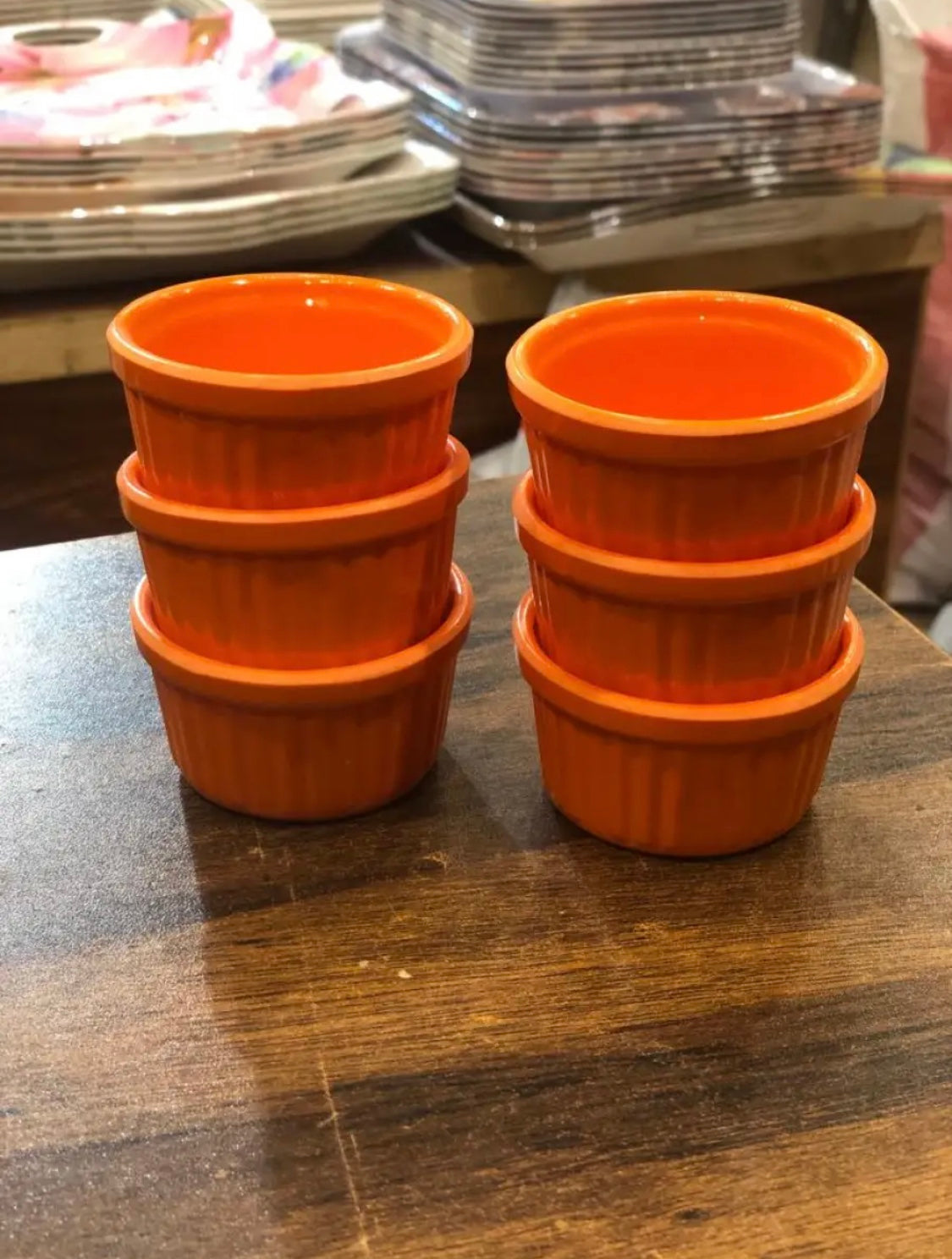 Pack of 6 Melamine Mini DipSauce Bowls 2.5 inch / Double Glazed Melamine Dip Sauce Bowls