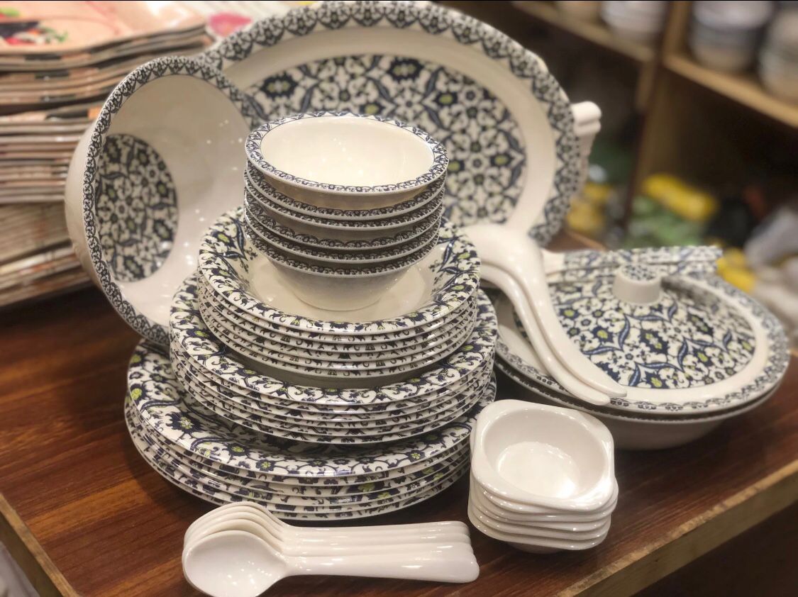 Traditional Design Melamine double Glaze Dinner set