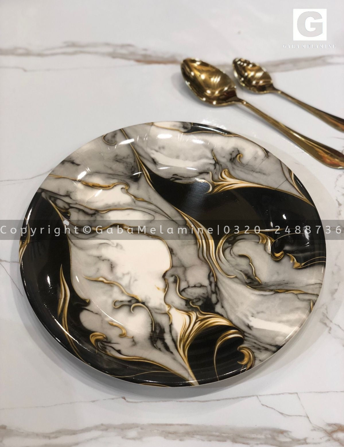 Marble Elegance Dinner Plates(PACK OF 6)