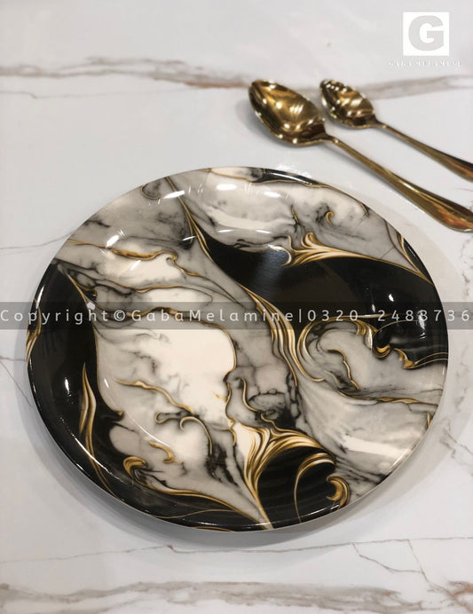 Marble Elegance Dinner Plates(PACK OF 6)